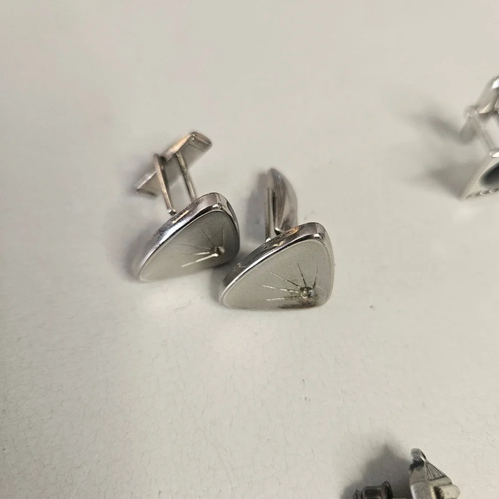 Vintage Mens‎ Cufflinks Tie Clip Lapel Pin Lot Gold Silver Tone Formal Jewelry
